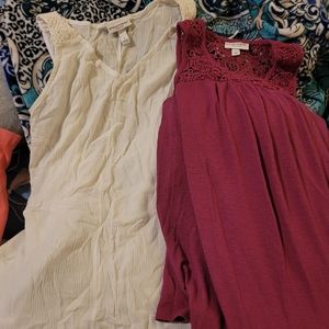 2- Liz Lange Maternity Tank Tops. LIKE NEW!